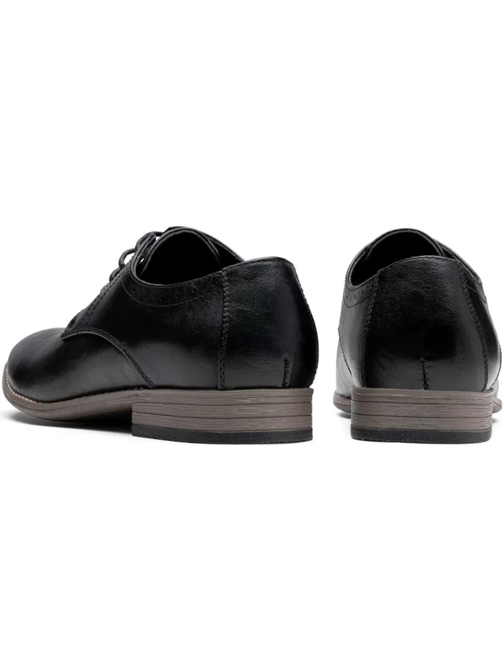 Men's Black Leather Formal Non Slip Wedding Oxford Derby Dress Shoes